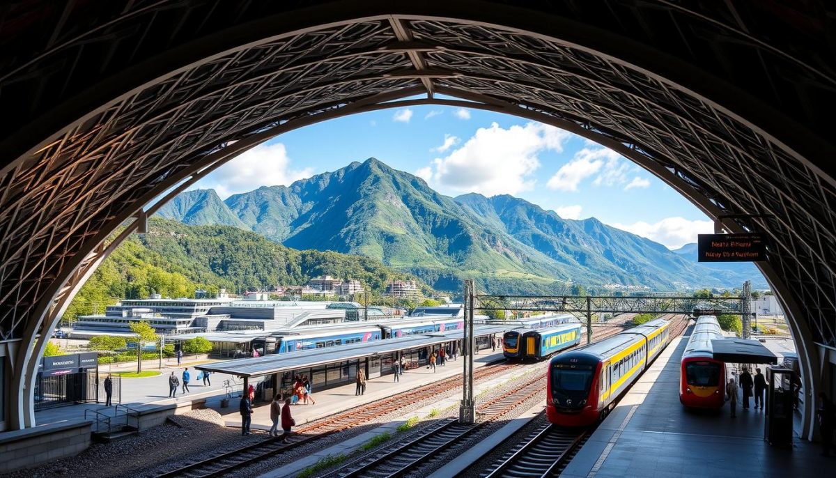 architectural design of train stations