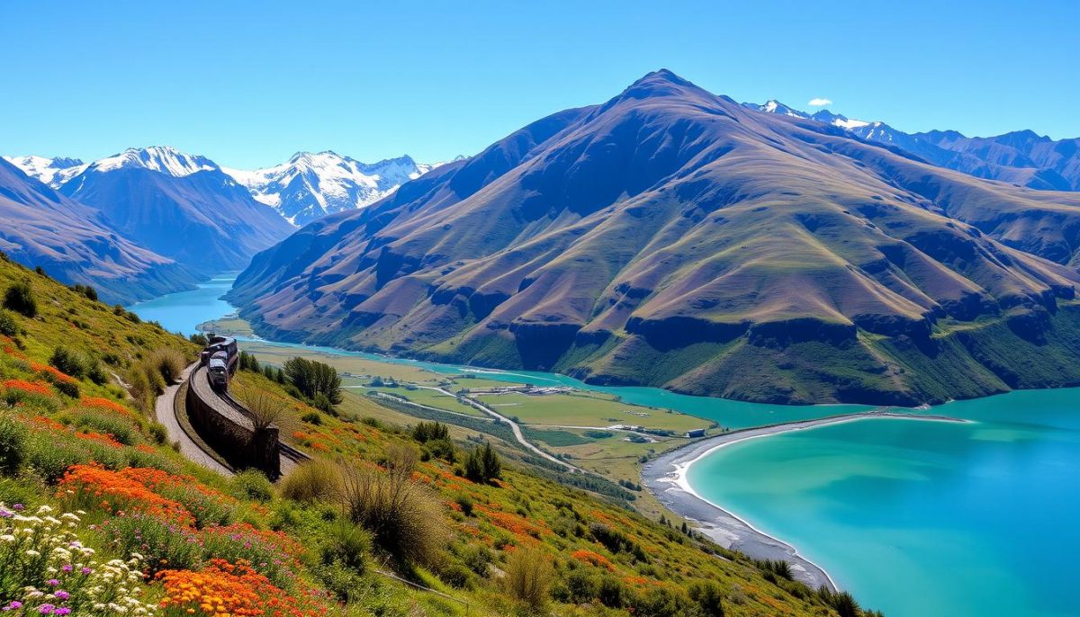 scenic train routes in New Zealand